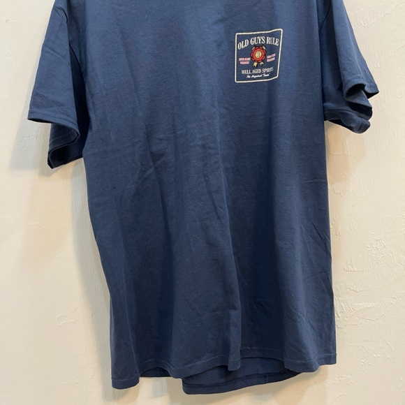 Old Guy Rule Men's Blue T-Shirt L Pullover - Picture 2 of 6